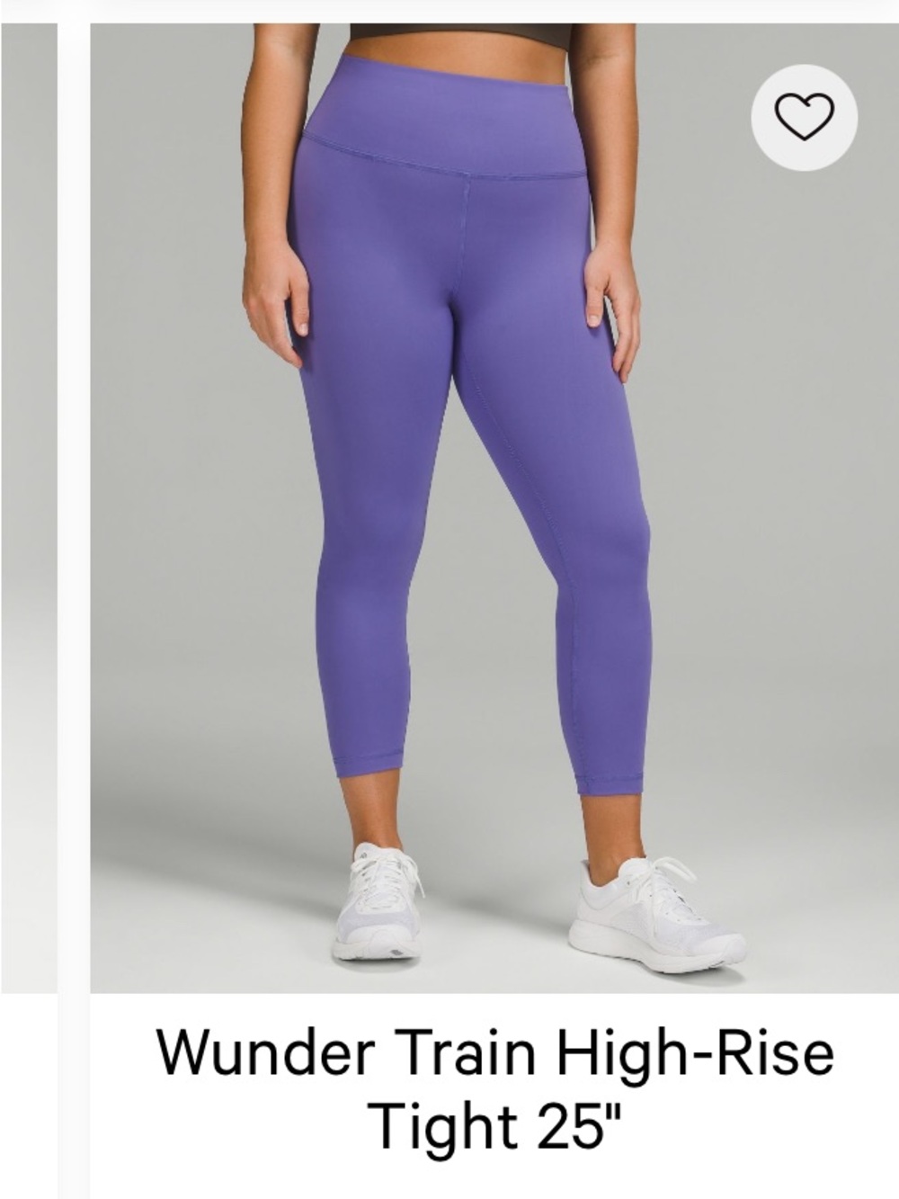 Purple Lululemon Wunder Train High Rise Leggings